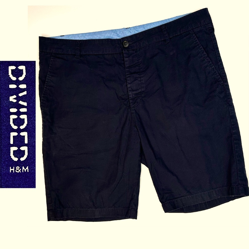 Men’s DIVIDED by H&M Dark Navy 100% Cotton Shorts 36
